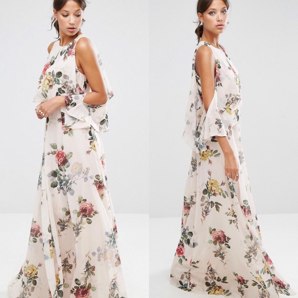 ASOS Extreme Cold Shoulder Maxi TALL